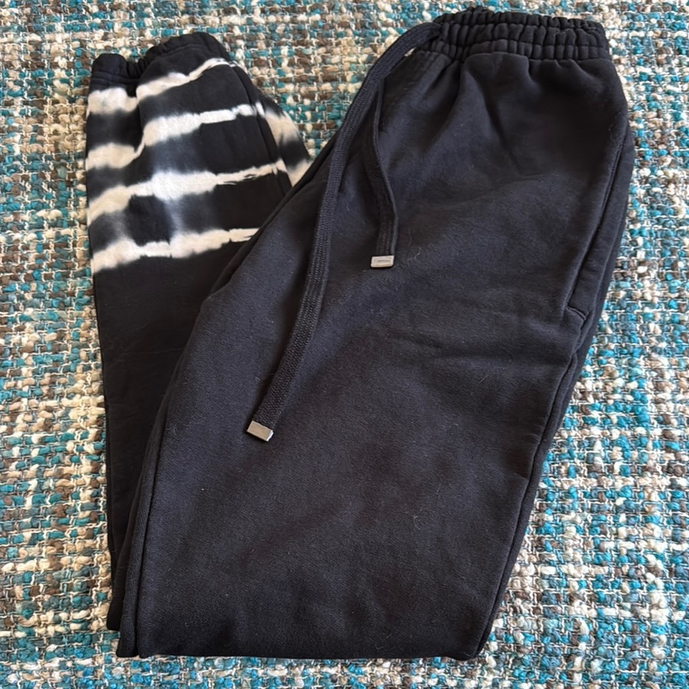 NWOT Talentless Heavy Black & White Tie-Dye Joggers Sweatpants Size Small